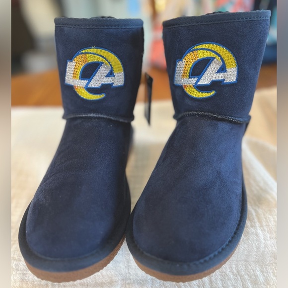 NFL Shoes - 🆕LA RAMS NFL Womens Sz 9 Low(Mid Calf) Team Ribbon Boots NEW WITH TAG-7 1/2"